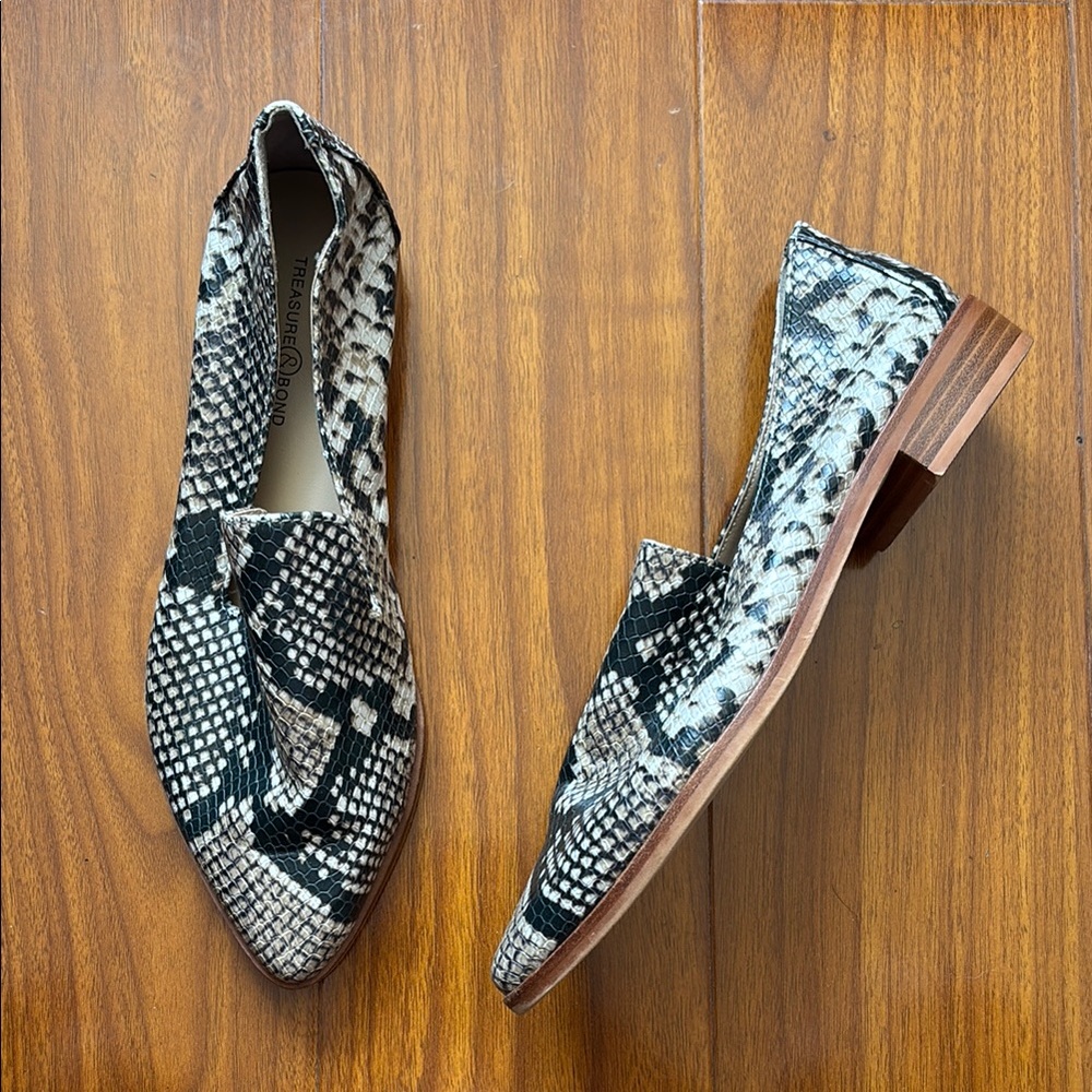 Treasure & Bond Kena Snakeprint Faux Leather Loafers
